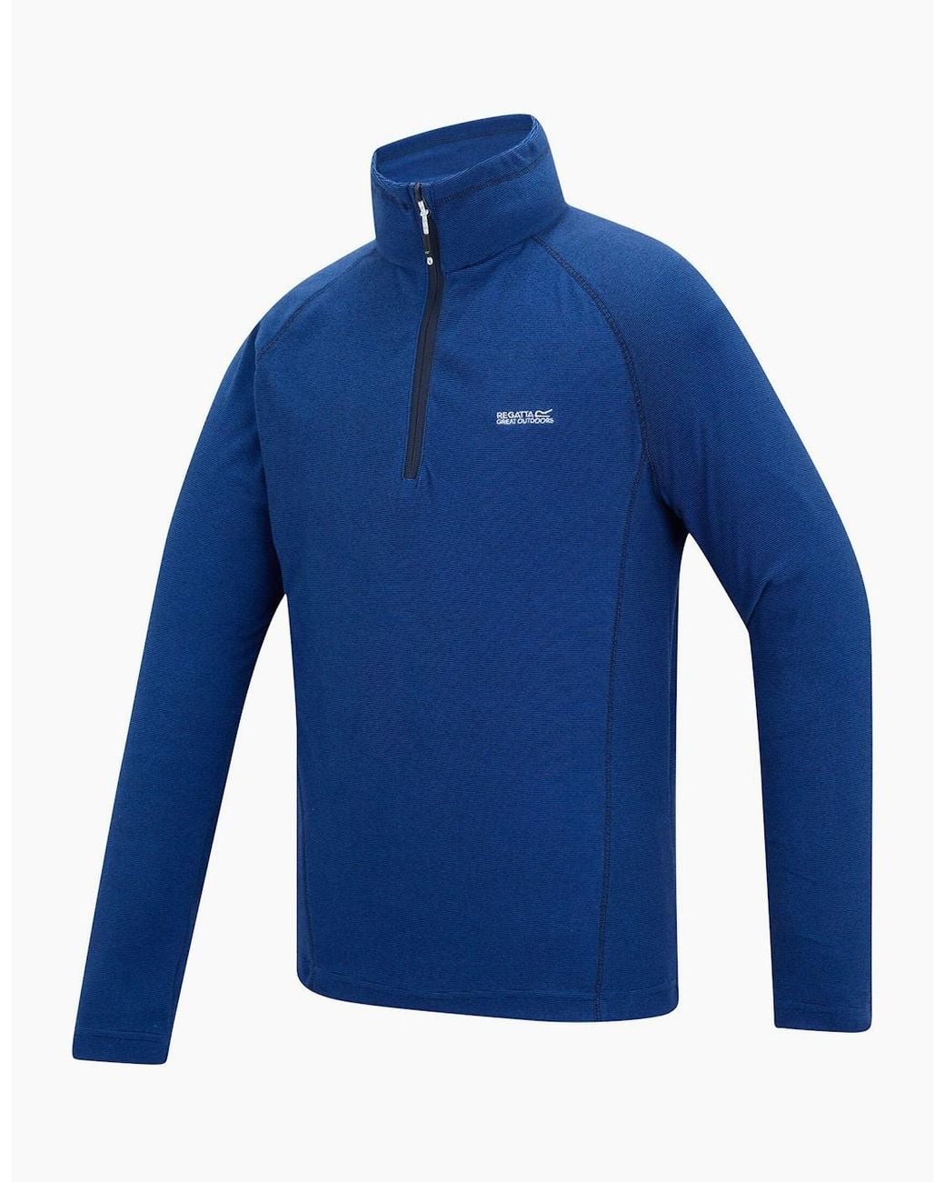Regatta Blue Great Outdoors Montes Funnel Neck Fleece Jumper for men