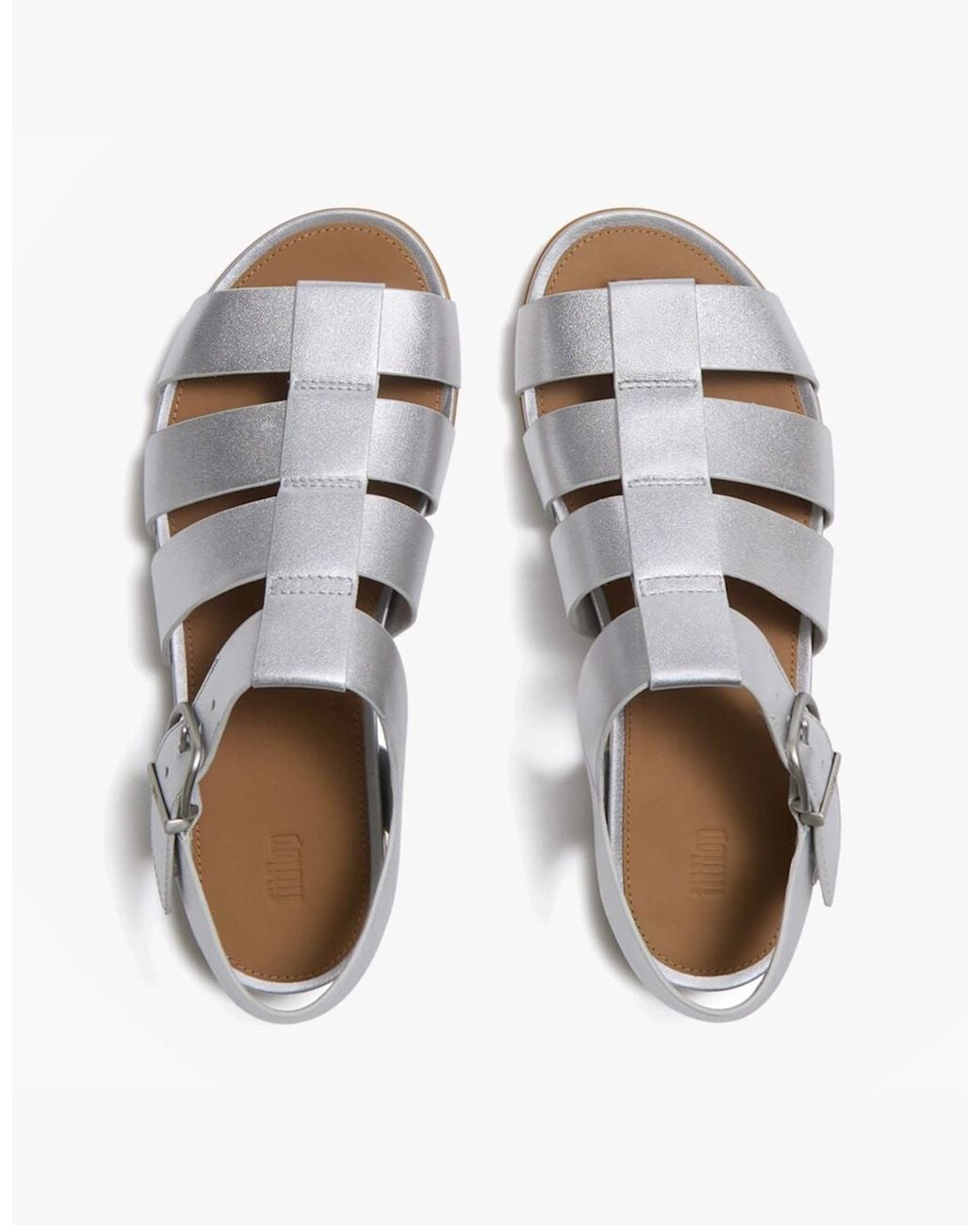 Fitflop Metallic Gracie Leather Ankle Strap Sandals
