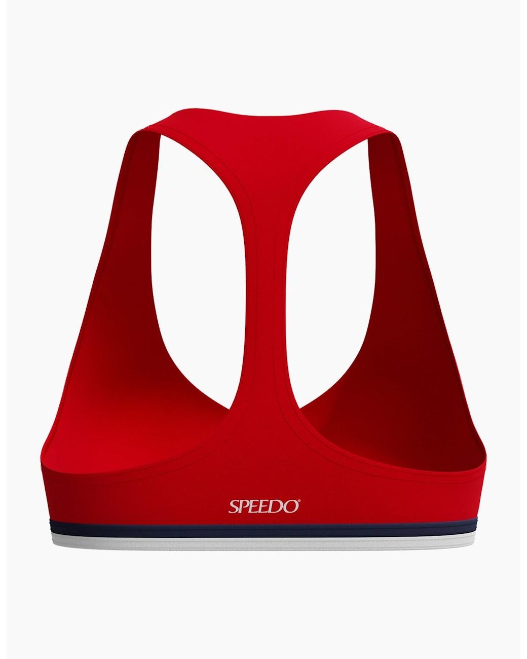 Speedo Red Ladies Racerback Bikini Top