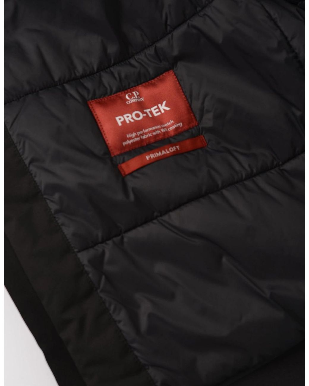 C P Company Black Pro-Tek Primaloft Bomber Jacket for men