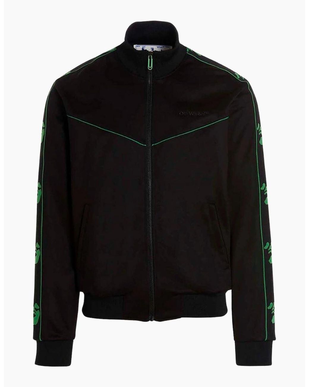 Off-White c/o Virgil Abloh Black Ow Face Band Slim Tracktop for men