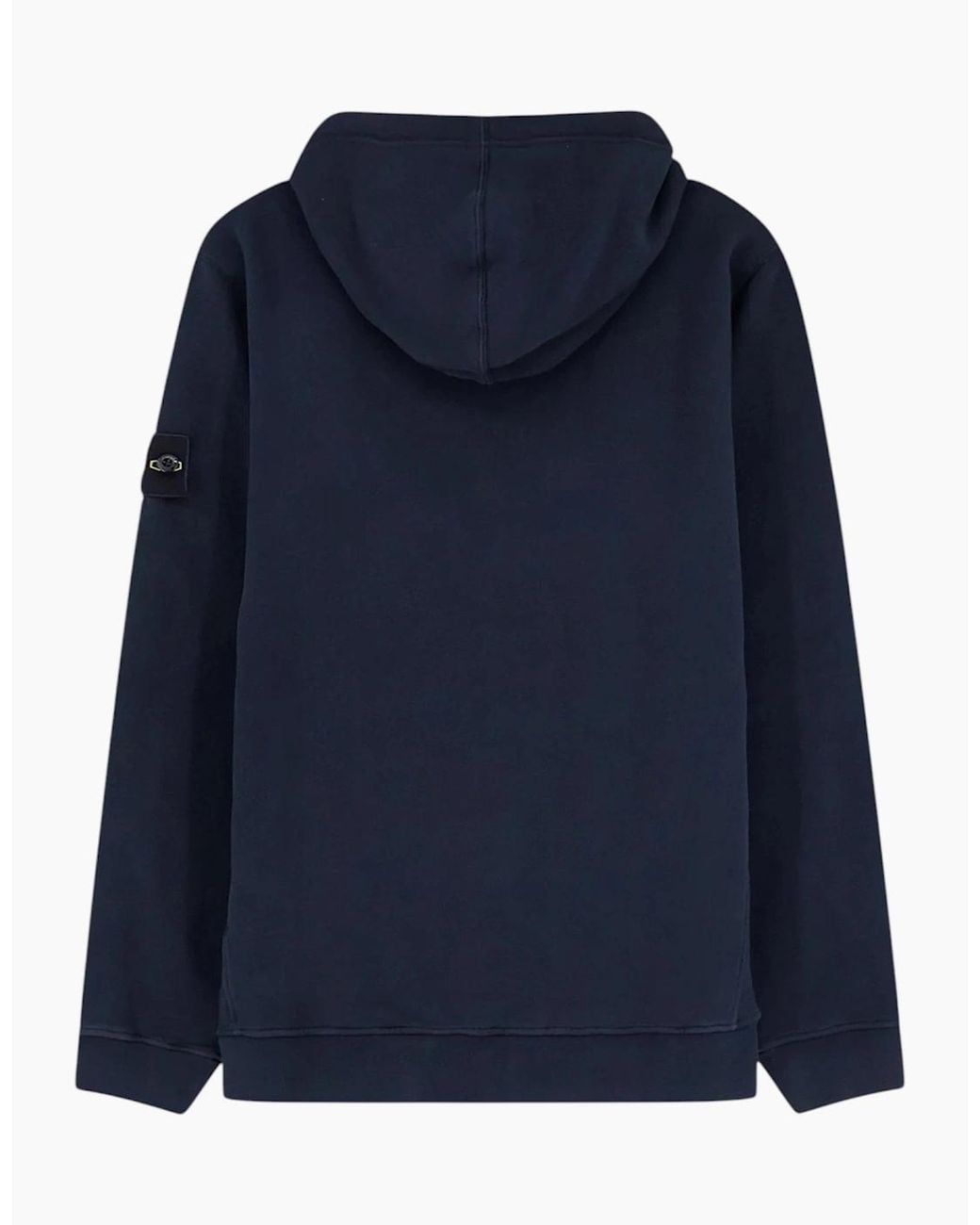 Stone Island Blue Brushed Organic Cotton Hoodie for men