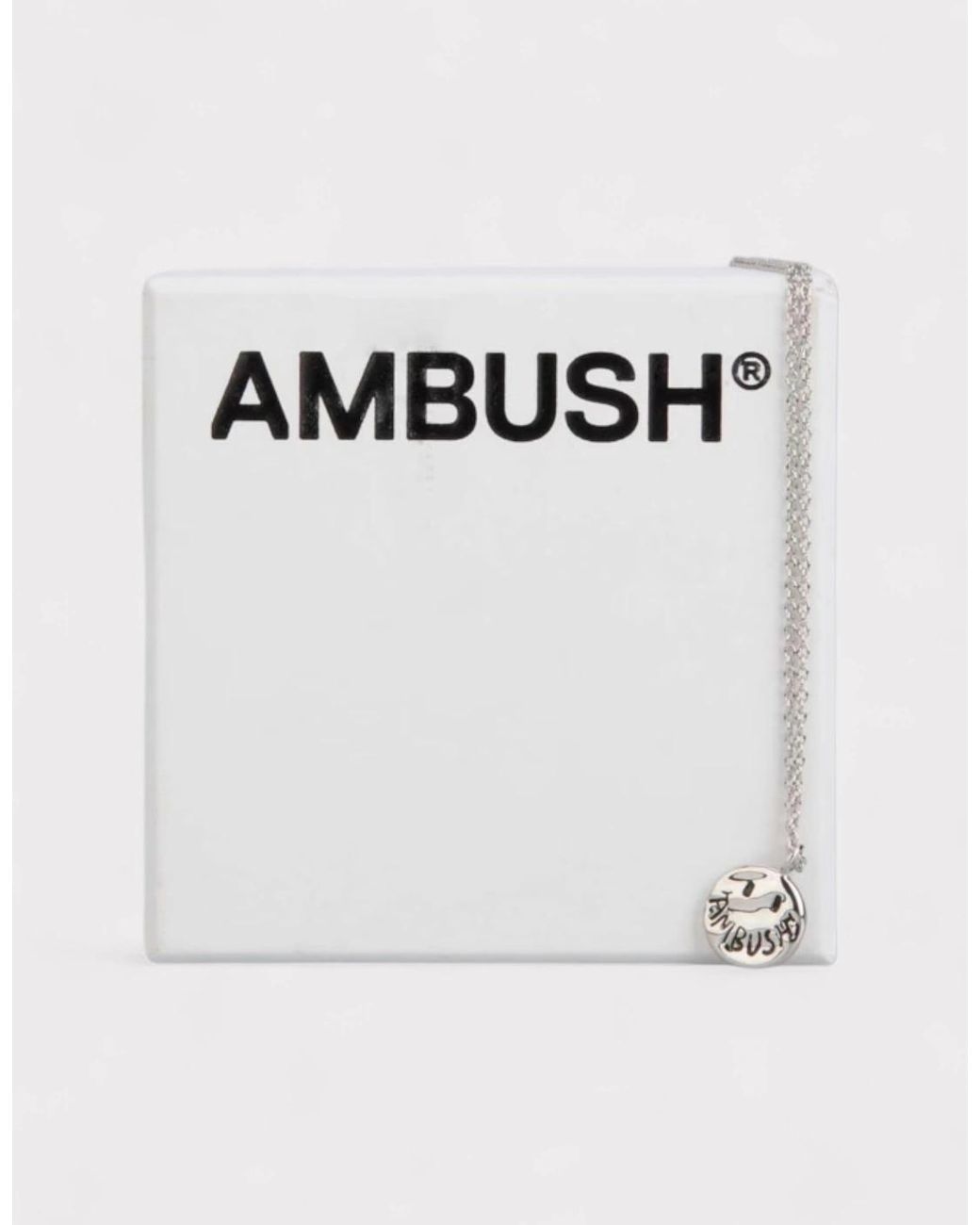 Ambush White Smiley Charm Necklace