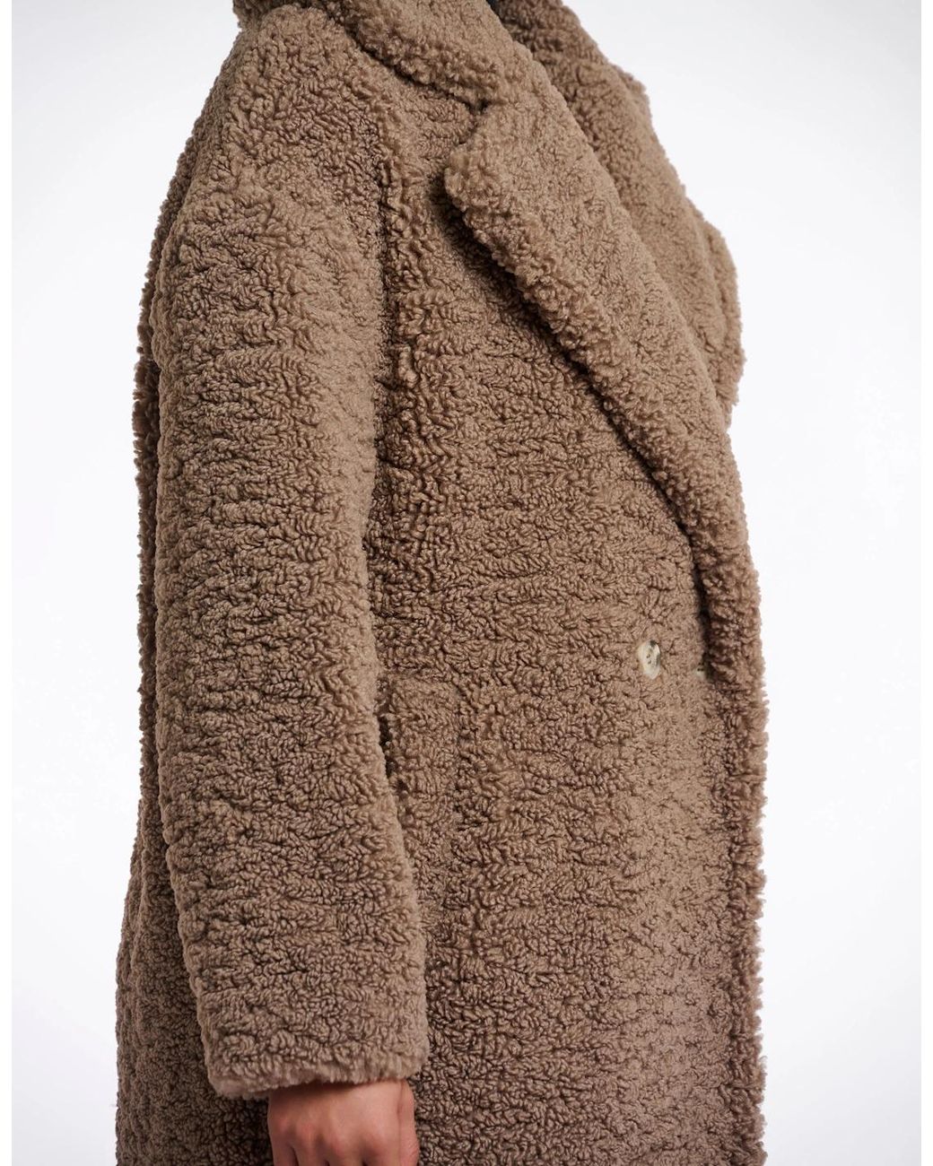 Rino & Pelle Natural Elicia Double Breasted Teddy Coat