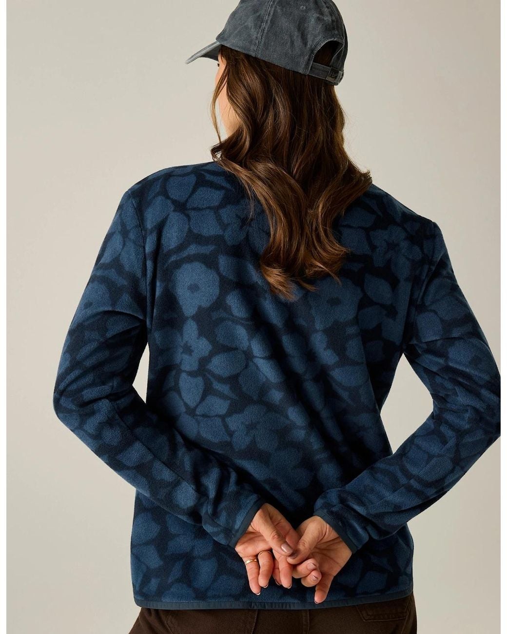 Regatta Blue Ladies Frankie Shadow Flower Full Zip Fleece Jacket