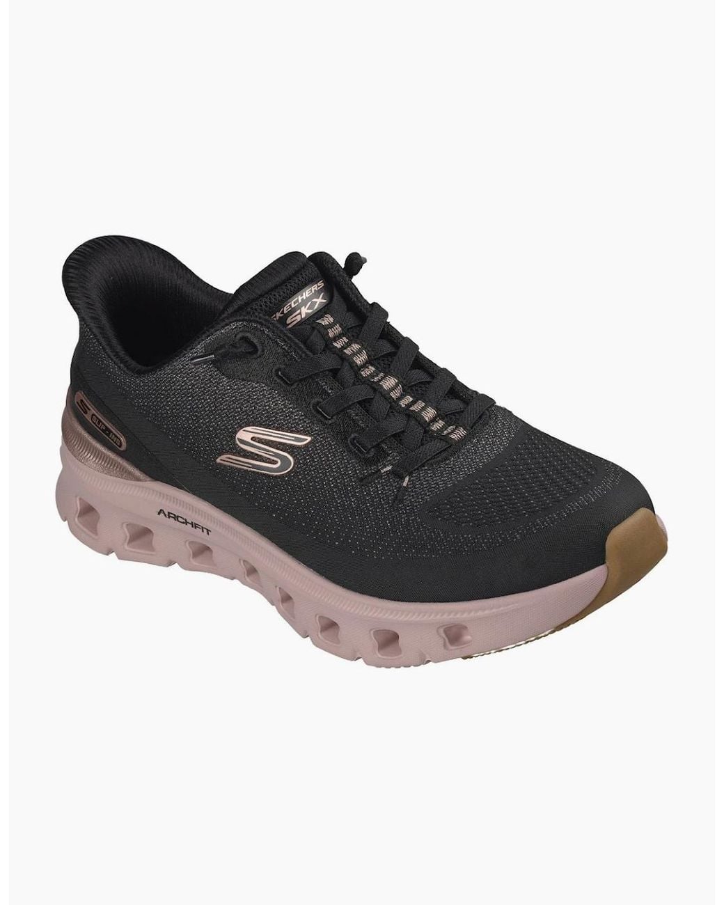 Skechers Black Arch Fit Glide-Step Pro Golden Pace Trainers