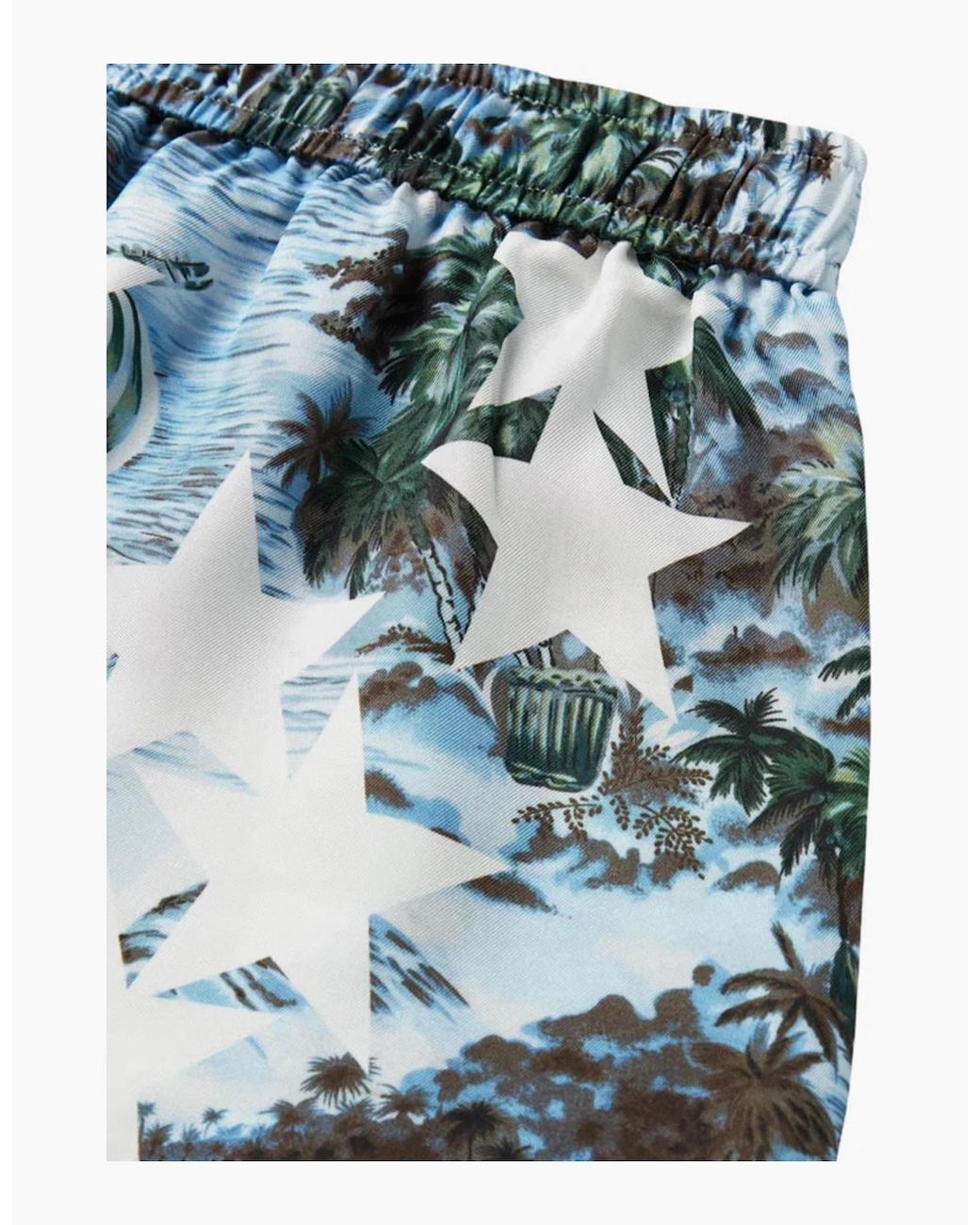 Amiri Blue Tropical Star Swim Shorts