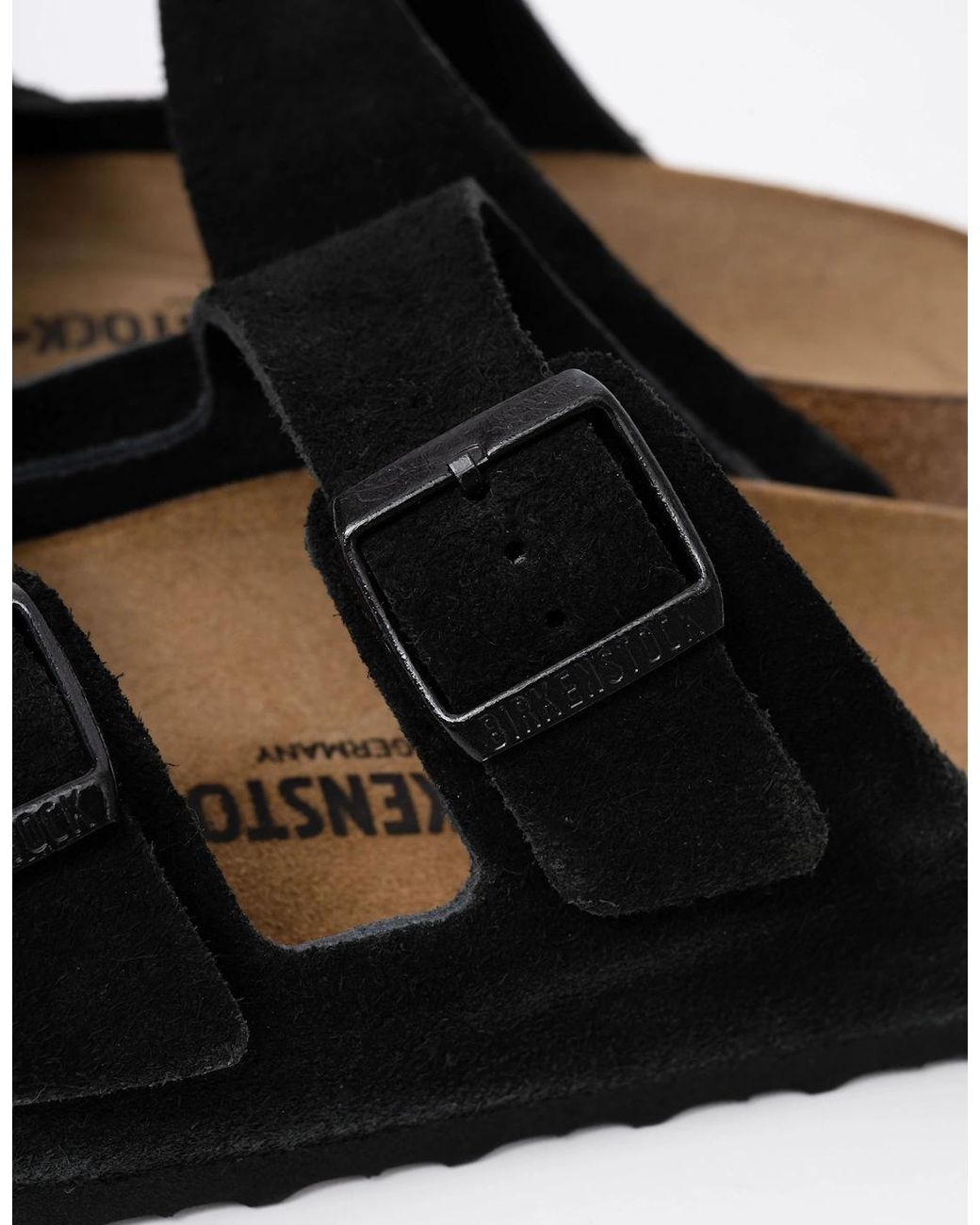 Birkenstock Arizona Black Suede Leather Sandals