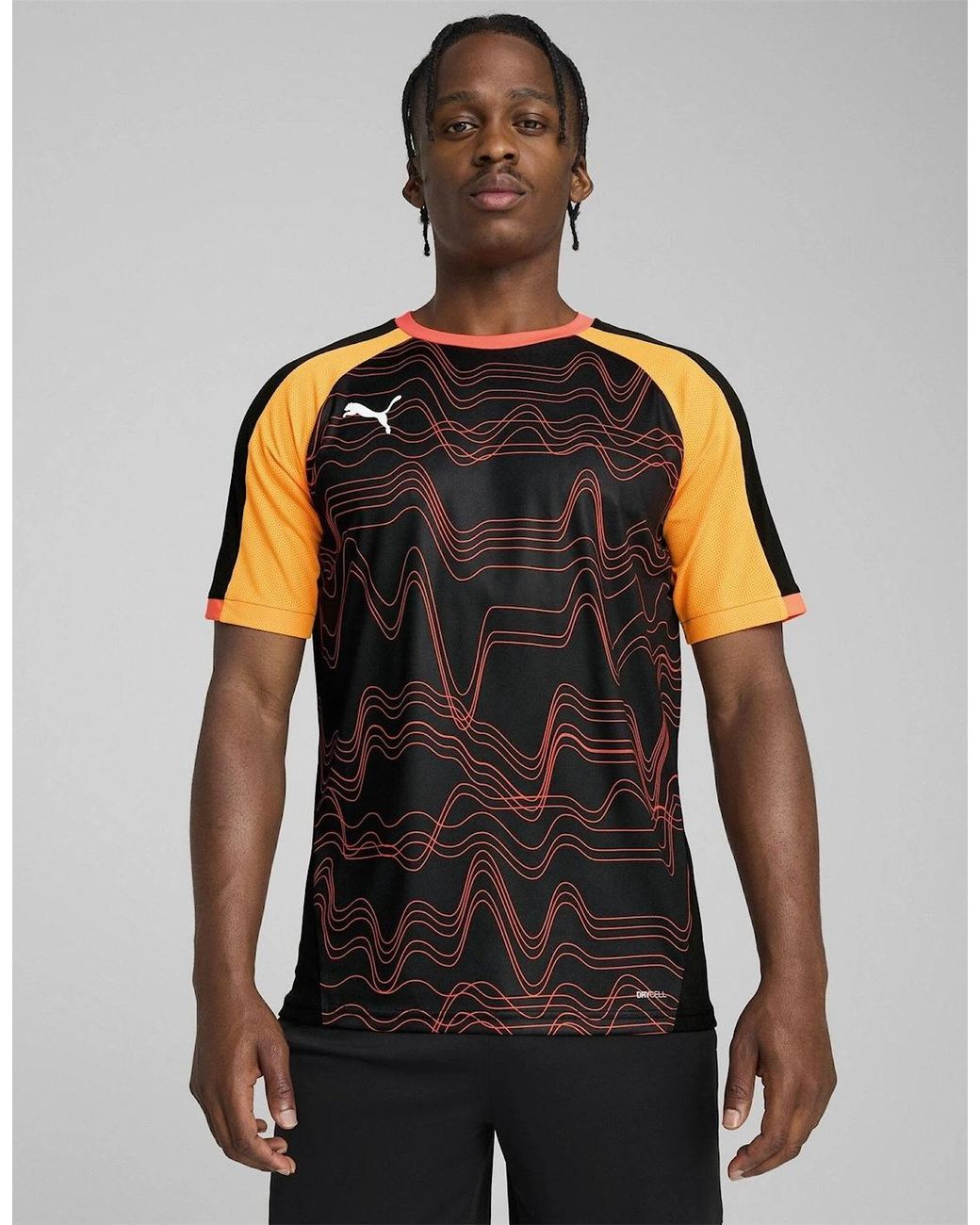 PUMA Black Individualliga Graphic Jersey T-Shirt for men