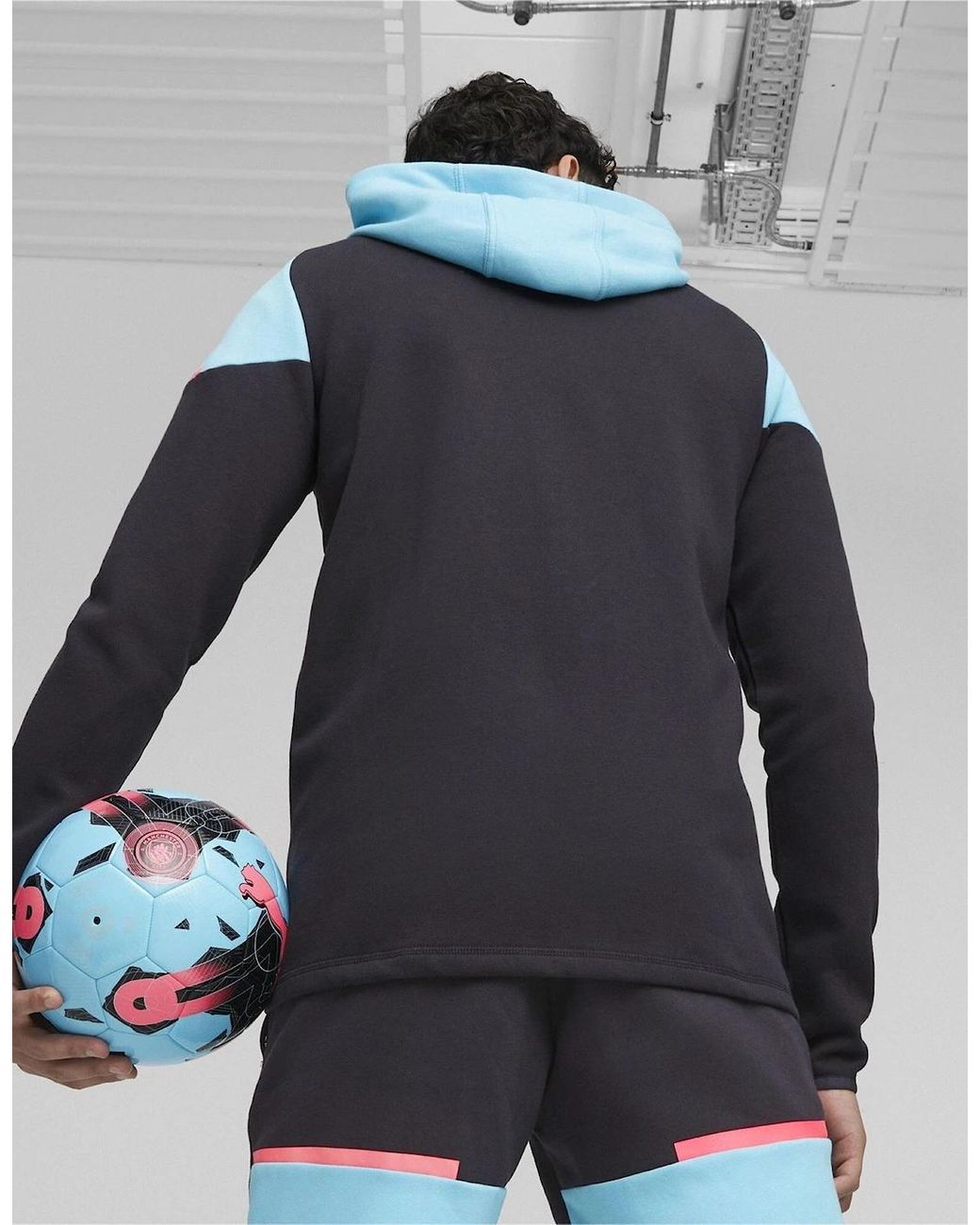 PUMA Blue Casuals Hooded Jkt Hoody for men