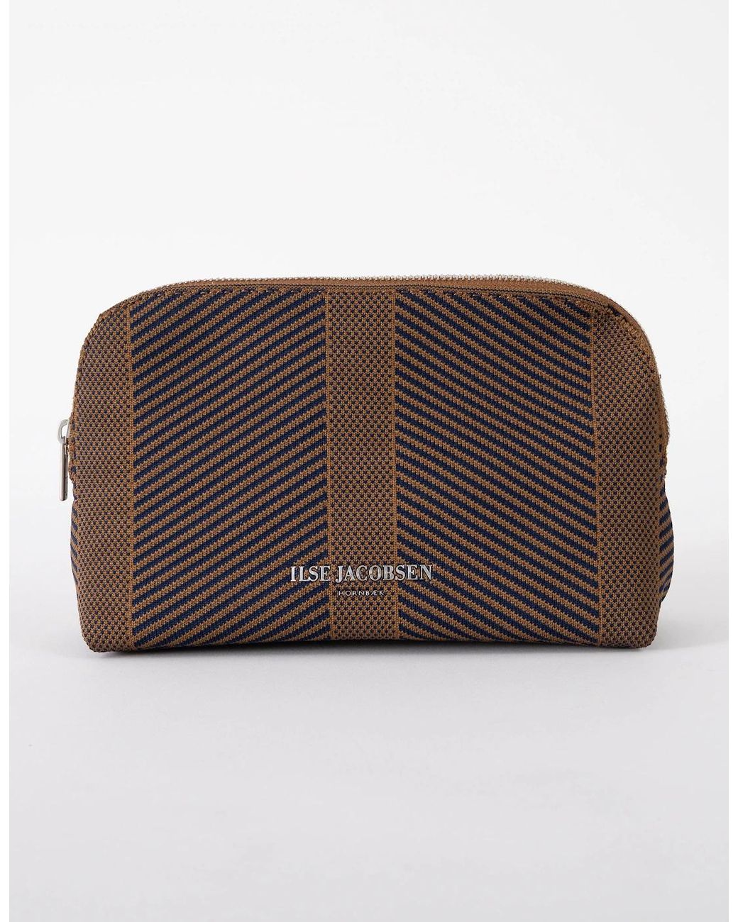 Ilse Jacobsen Brown Knitty Knitted Makeup Bag