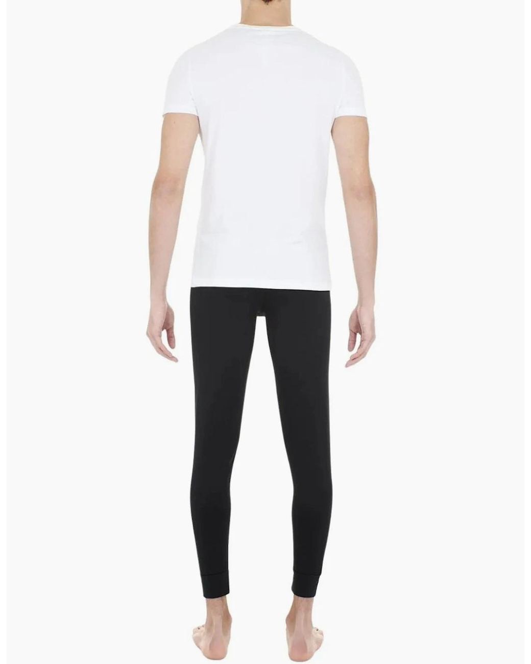 Hom White Supreme Cotton V-Neck T-Shirt for men