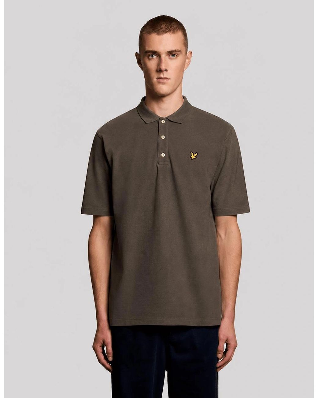 Lyle & Scott Brown Heavy Cotton Polo Shirt for men