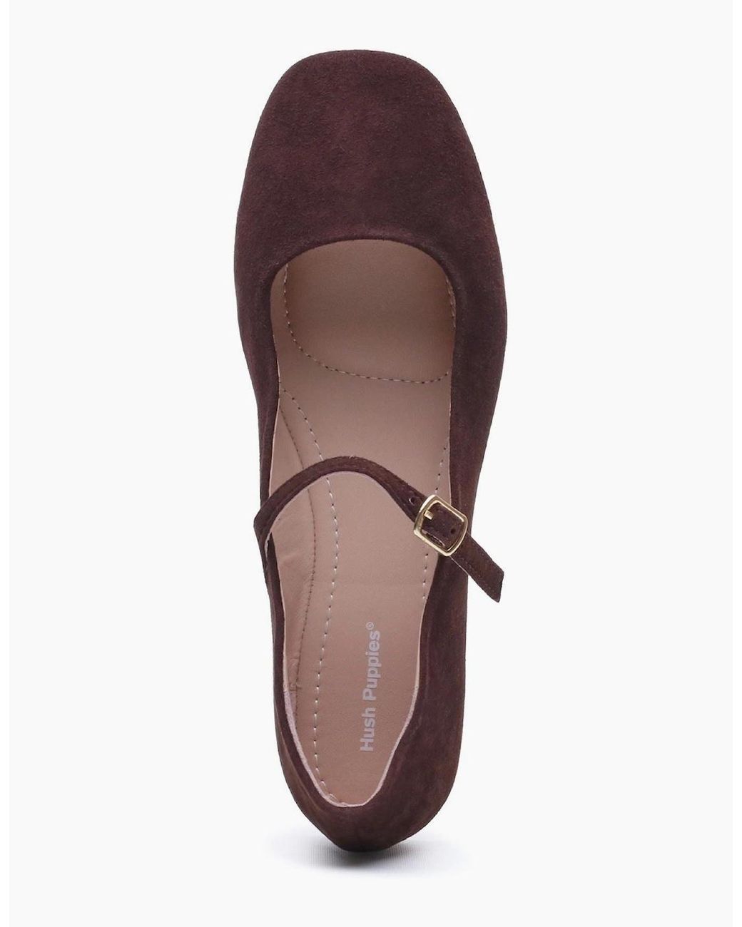Hush Puppies Purple Pasha Suede Chocolate Flats