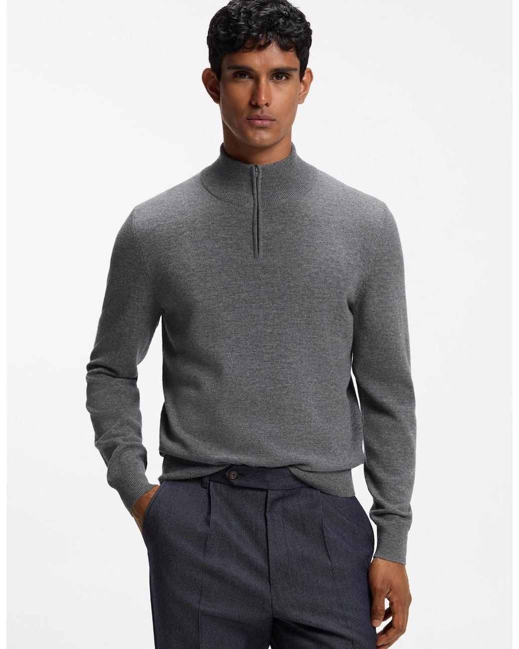 Boss Gray Boss H Hemarlo Sweater 030 Med for men