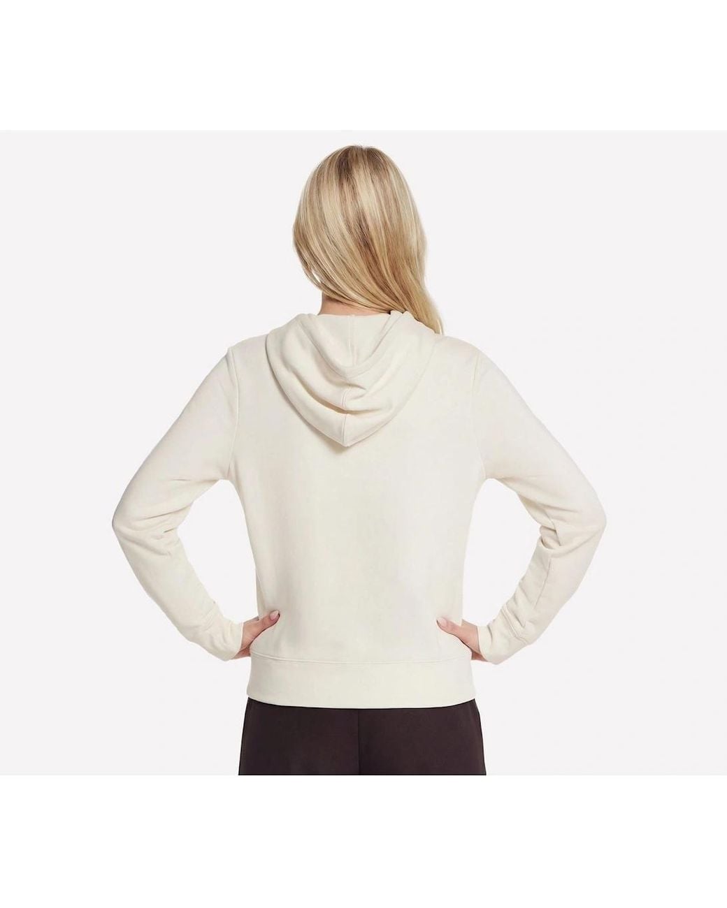 Skechers White Cozy Luxe Hoodie Off Hooded Sweatshirt