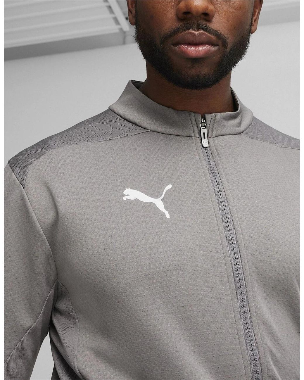 PUMA Gray Performance Moisture Wicking Training Jacket for men