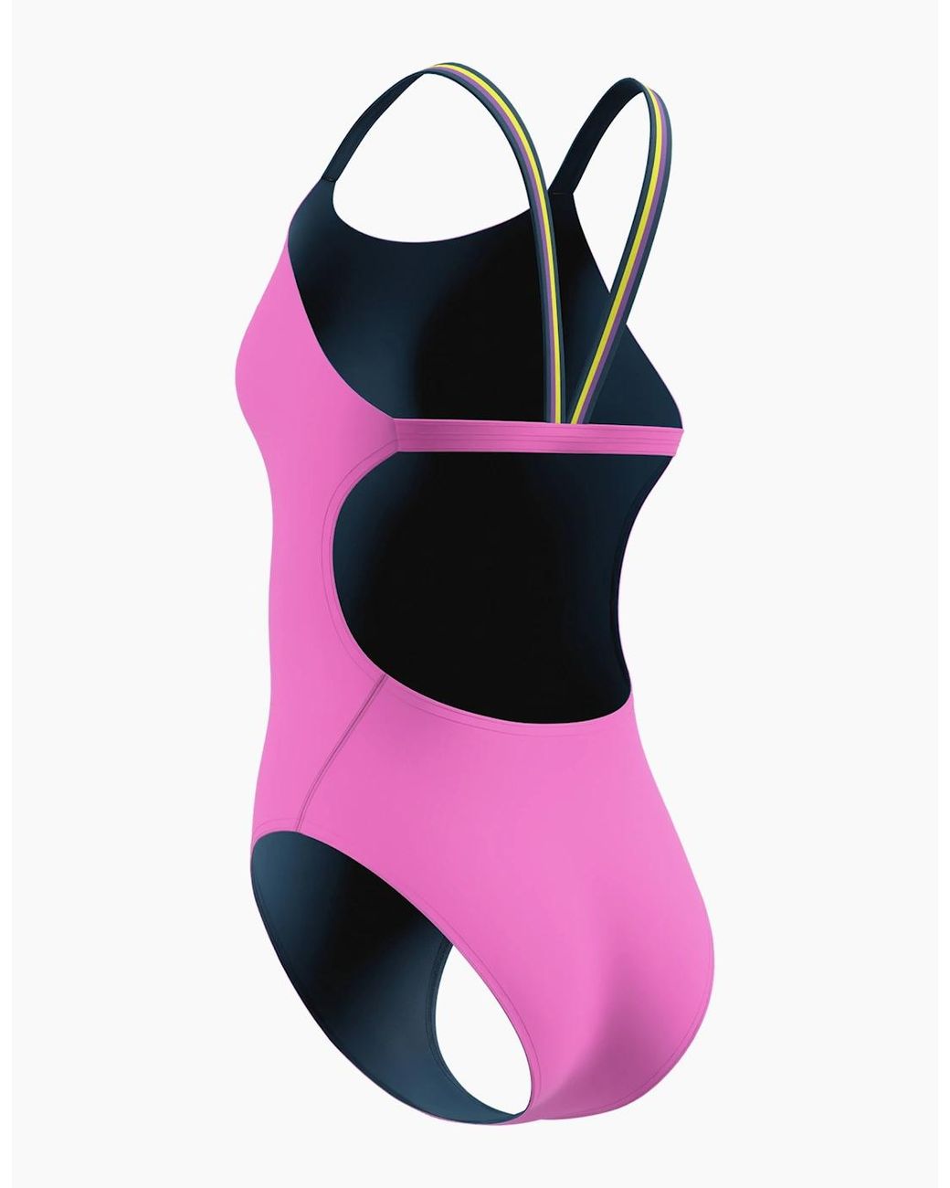 Speedo Pink Ladies Solid V-Cut Comfort One Piece Swimsuit
