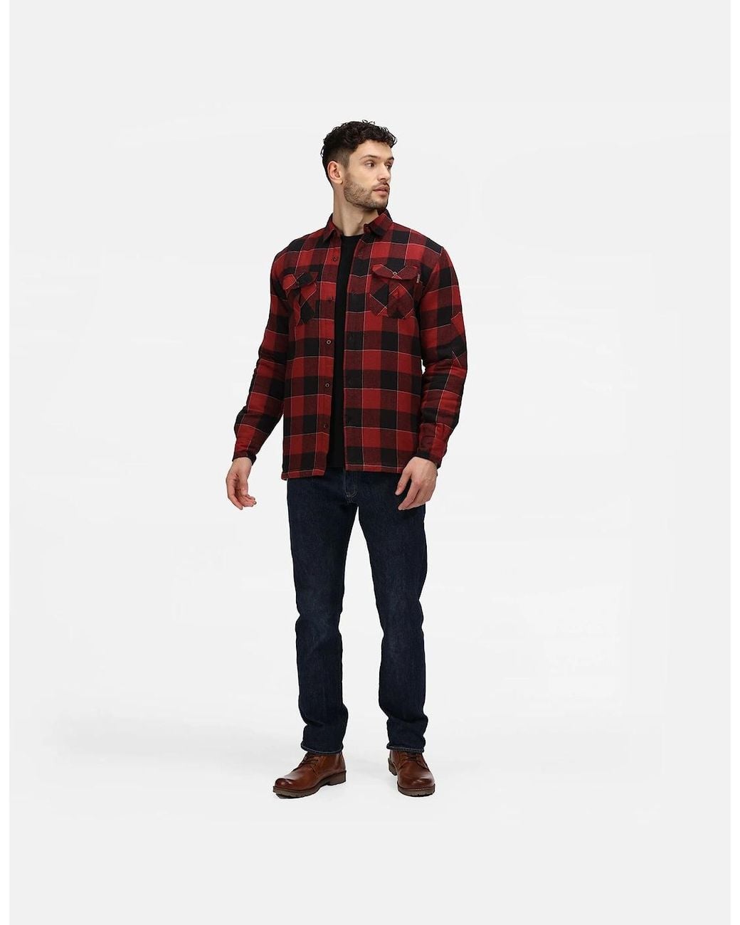 Regatta Red Professional Checked Padded Shirt for men