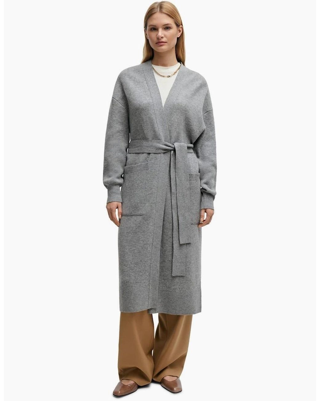 Boss Gray V-Neck Long Sleeve Dressing Gown