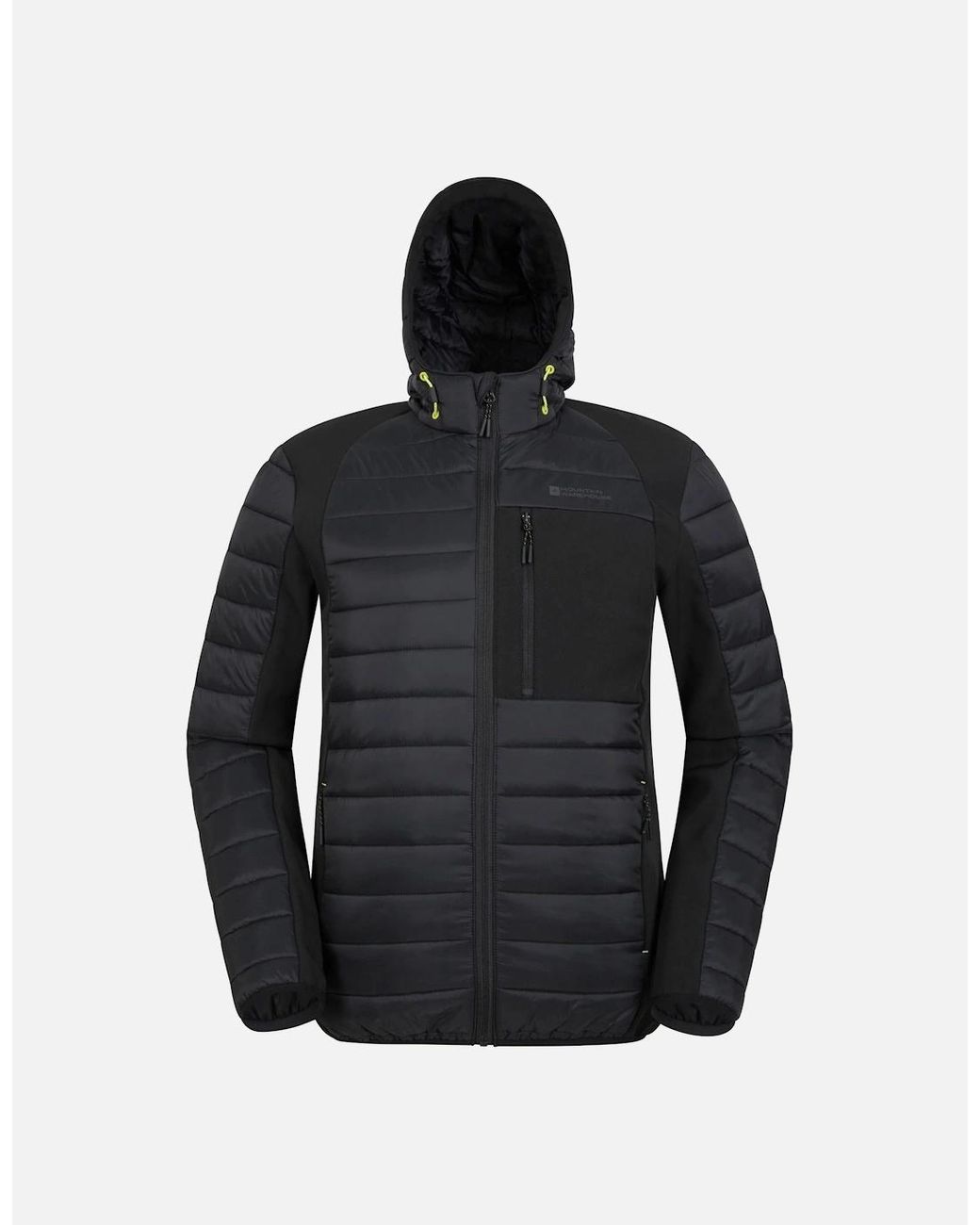 Mountain Warehouse Black Turbine Ii Softshell Padded Jacket for men