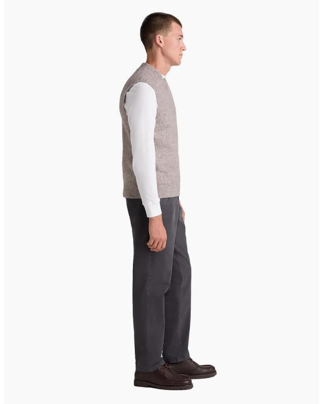 Remus Uomo Gray Mohair Look Sleeveless Knit 94 Camel for men