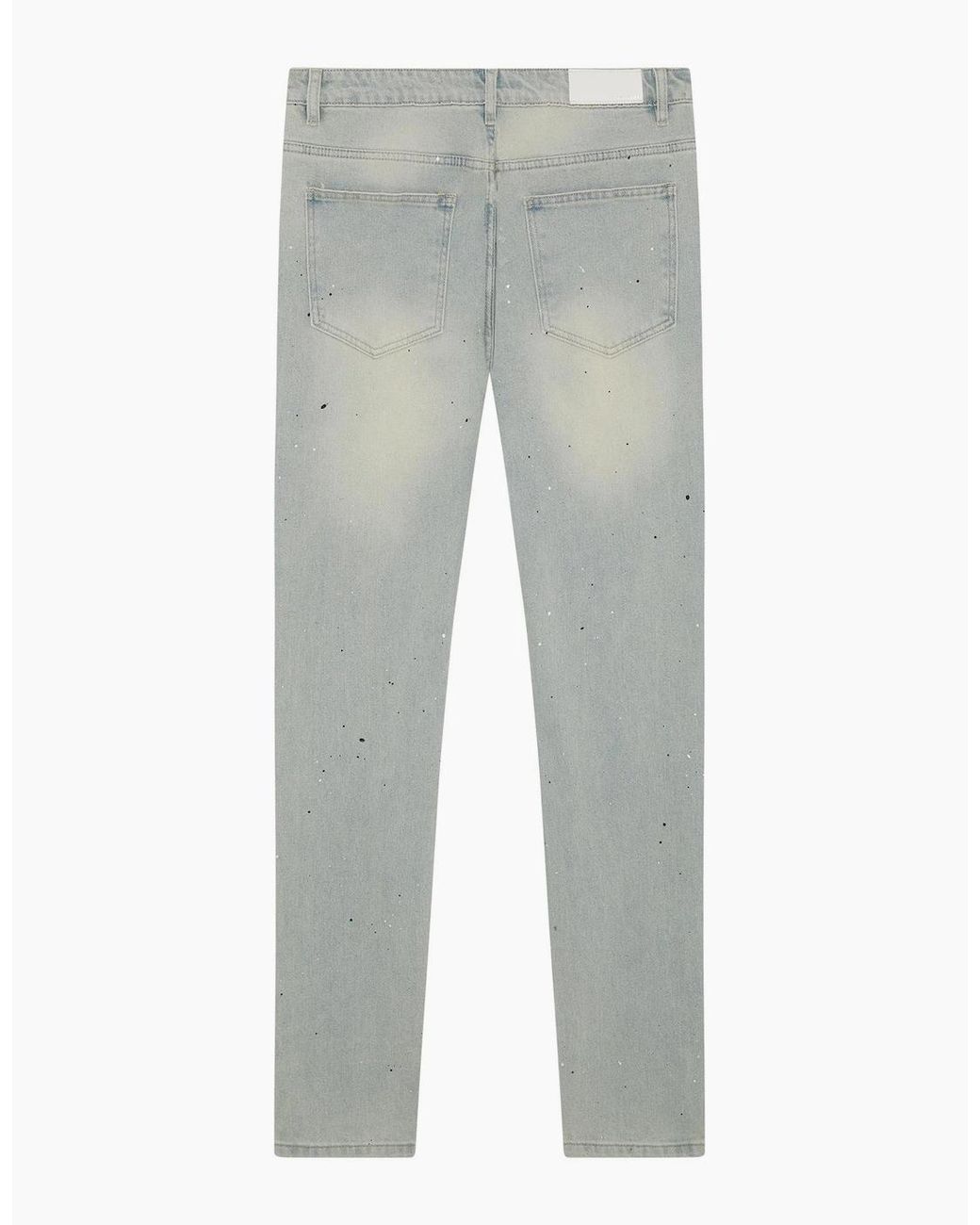 Magrit Gray Ripped Slim Jeans for men