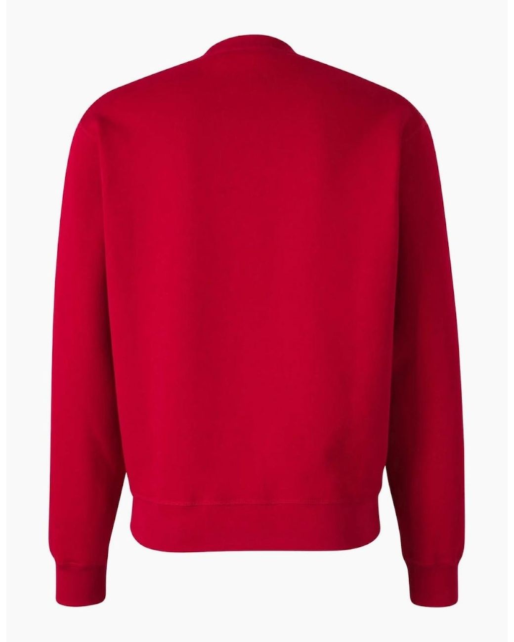 DSquared² Red Cool Fit Milano Crew Neck Jumper for men