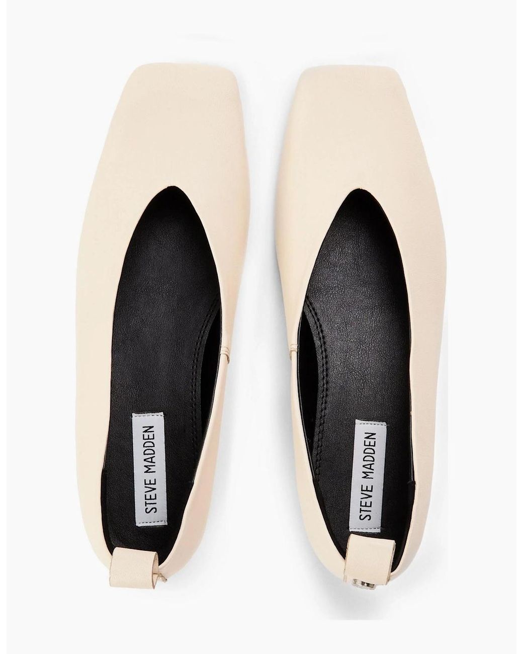 Steve Madden White Fosse Ballet Pumps