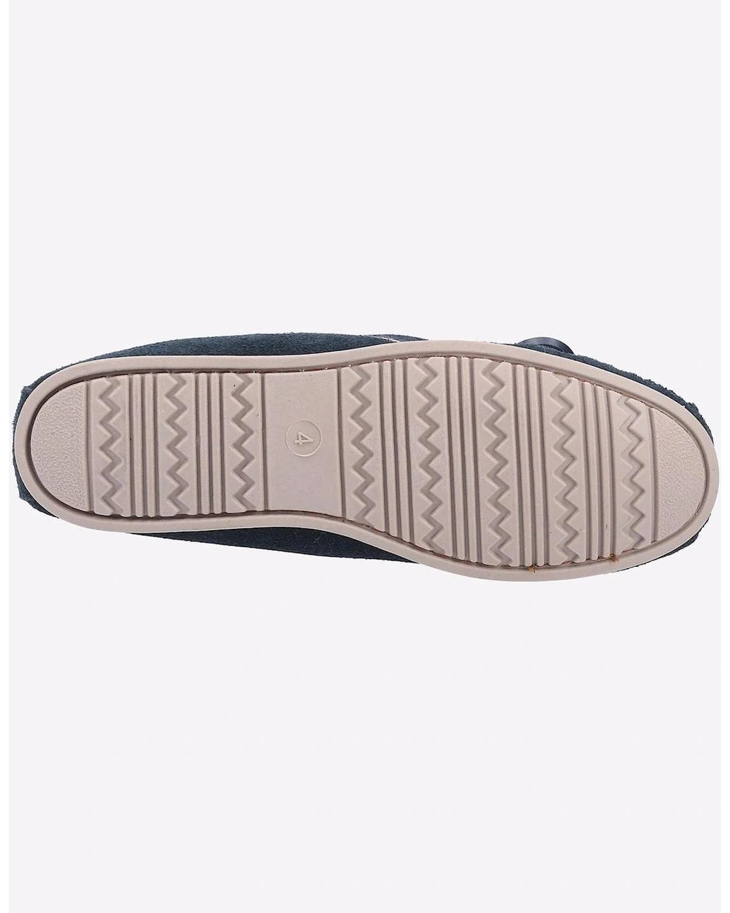 Cotswold Blue Kilkenny Slip On Moccasin Slipper
