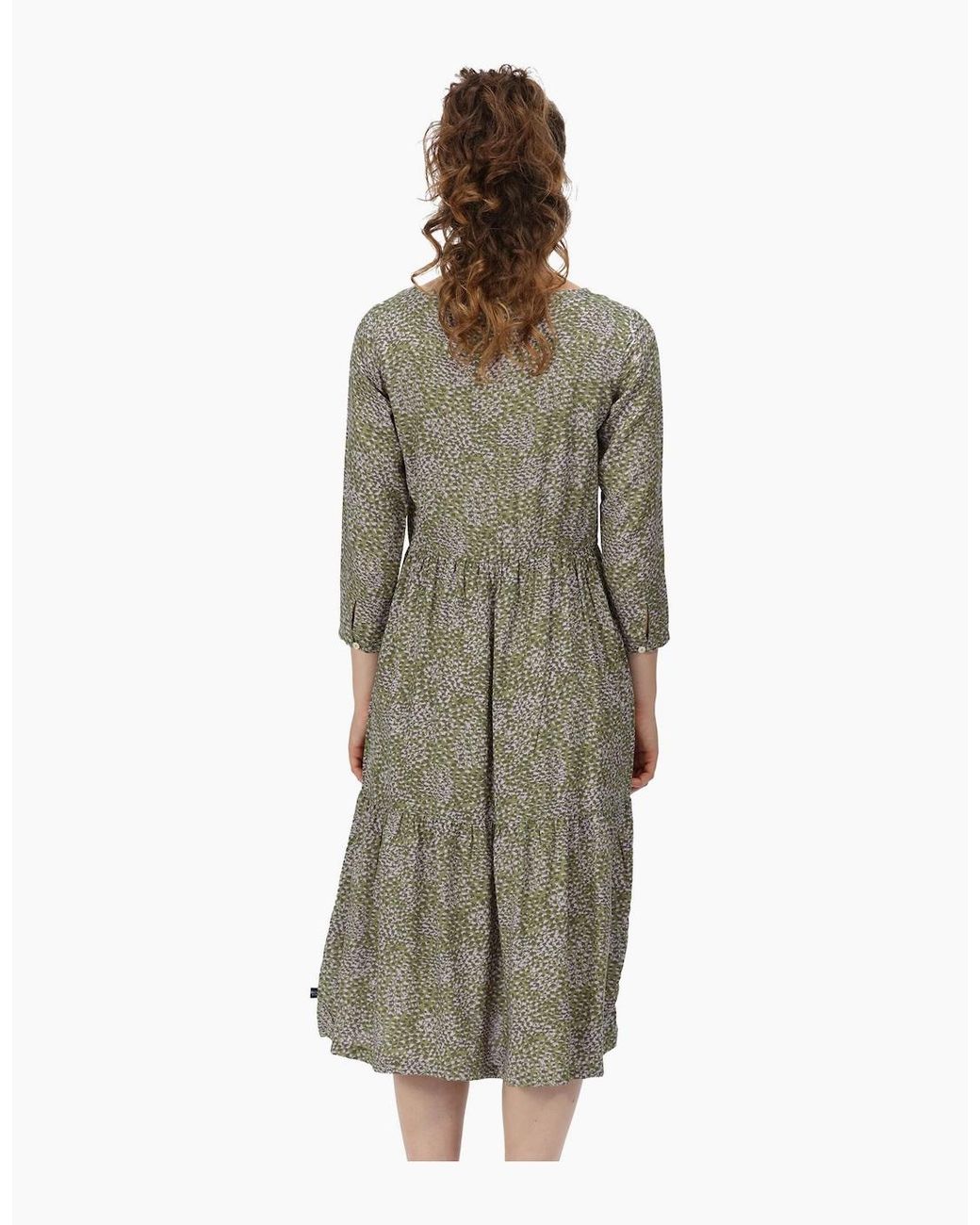 Regatta Gray Ladies Briella Abstract Long-Sleeved Casual Dress
