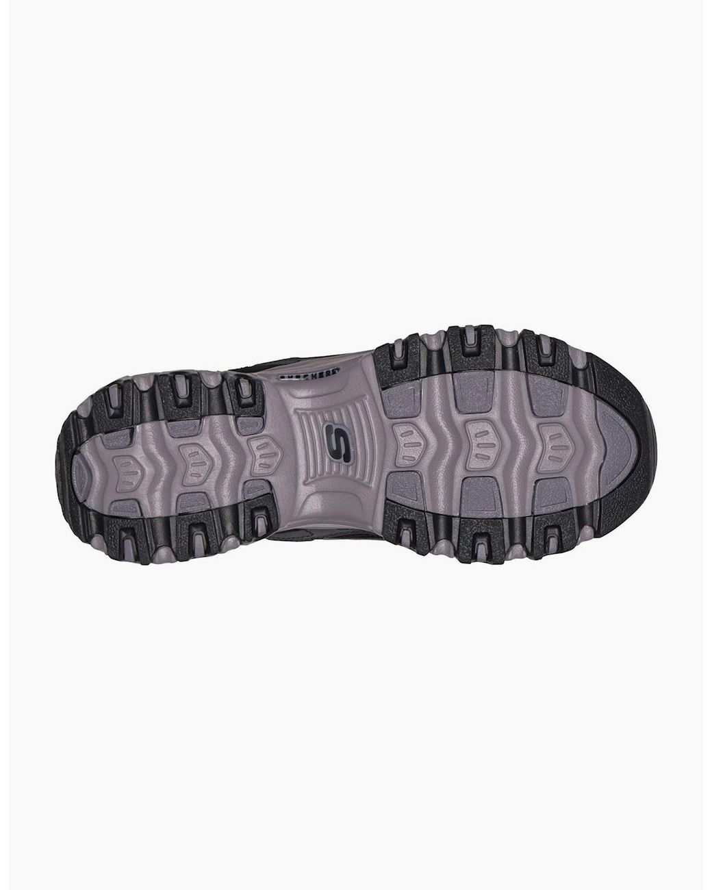 Skechers Black D'Lites Modern Classic Leather /Charcoal Trainers