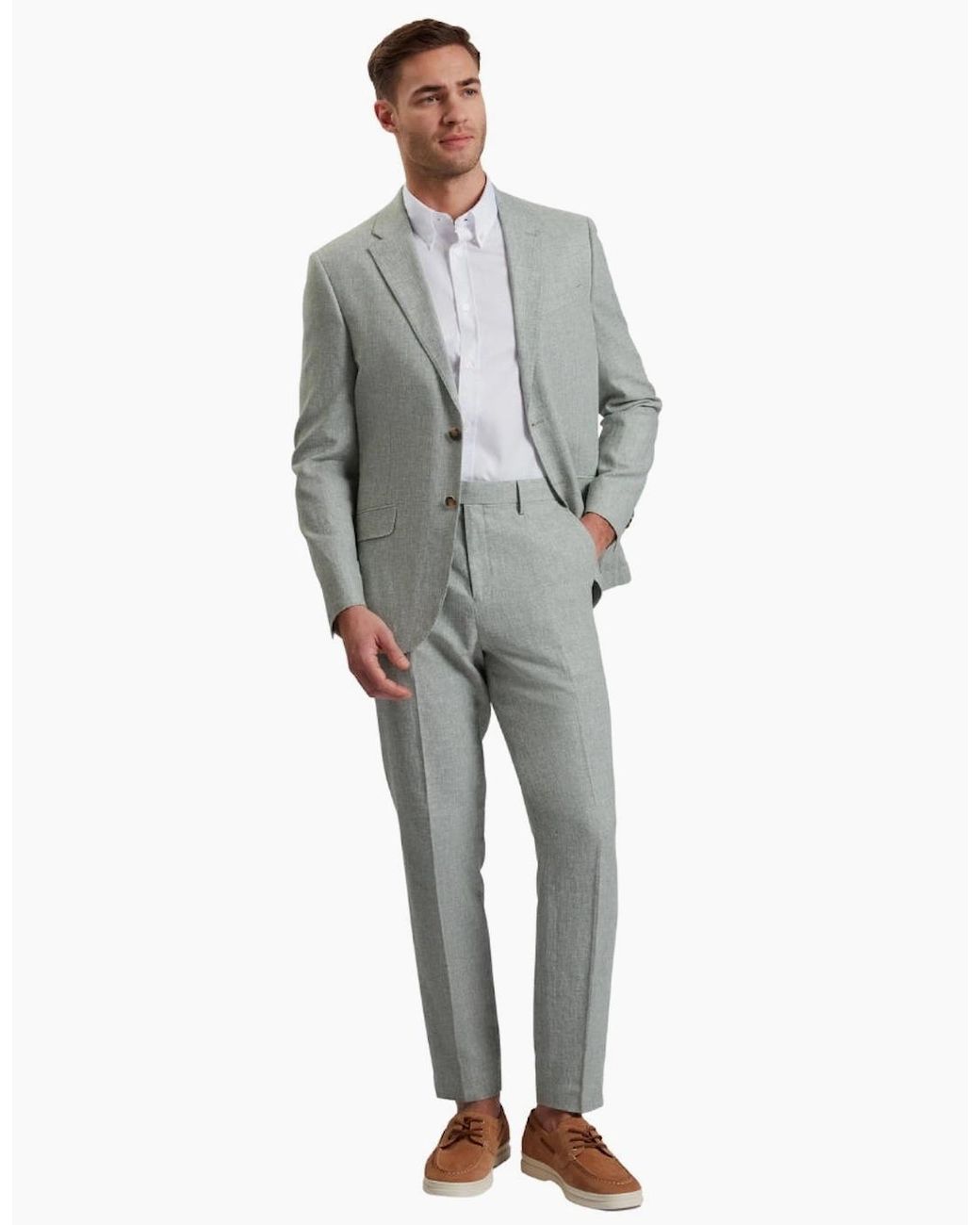 Ted Baker Gray Kenleyj Stretch Linen Blazer Jacket for men