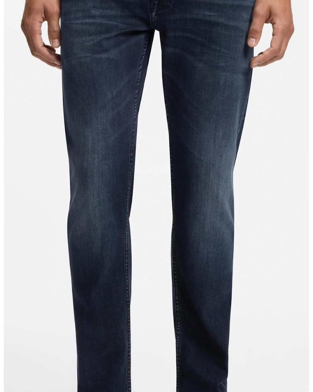 Boss Blue Delaware Bo Slim Fit Dark Jeans for men