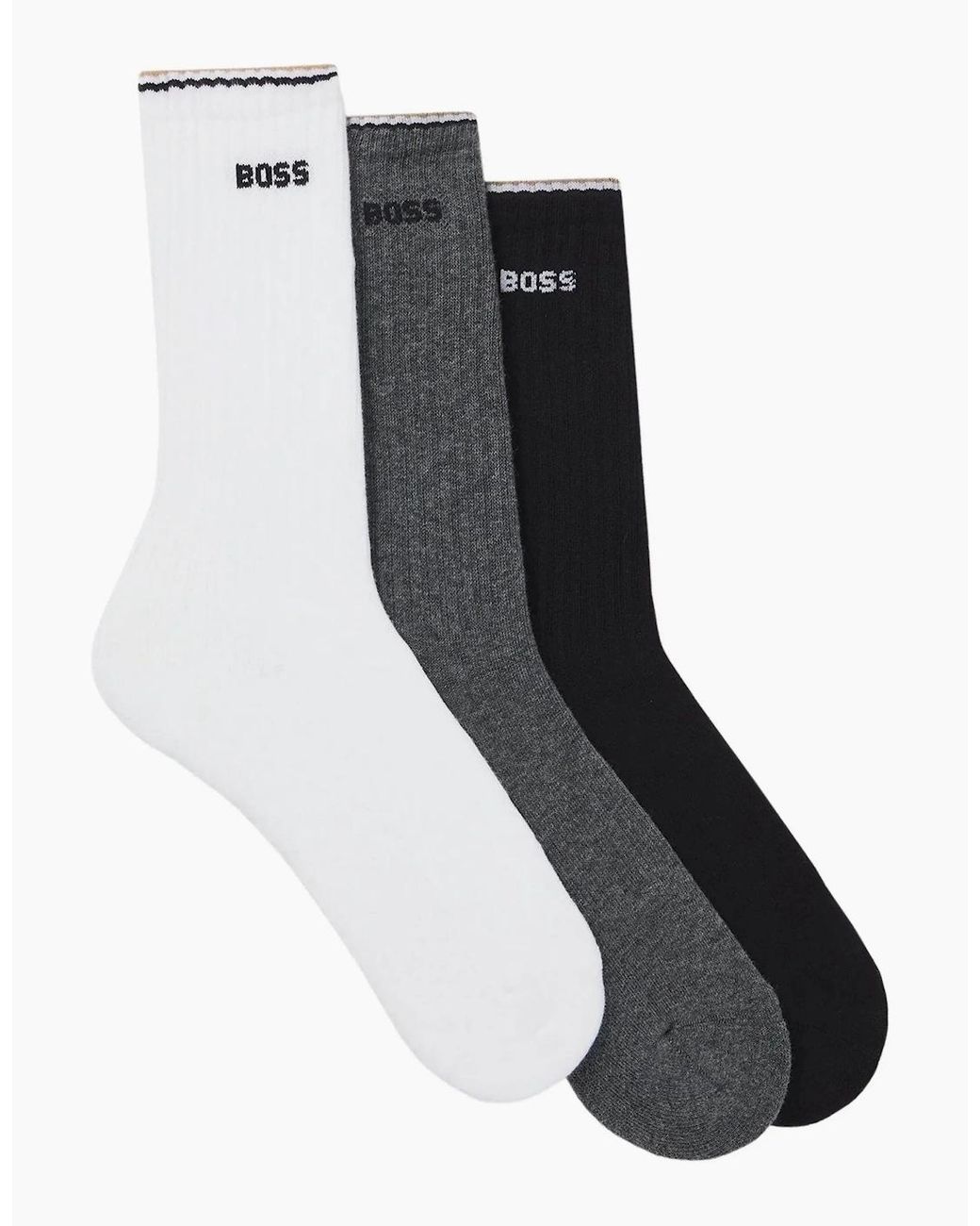 Boss Black Boss 3P Rib Stripe Socks for men