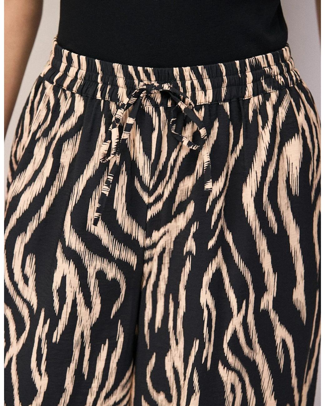 Ro&zo White Zebra Print Trousers