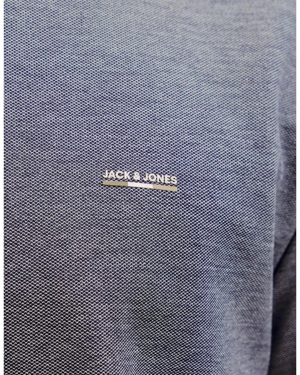 Jack & Jones Blue Jprblualvs Ss Tee Ln Maritime Melange for men