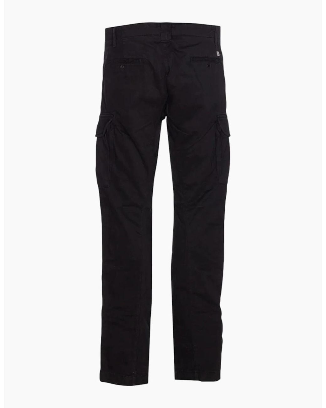 C P Company Black C.P. Company Stretch Sateen Ergonomic Sand Cargo Pants for men