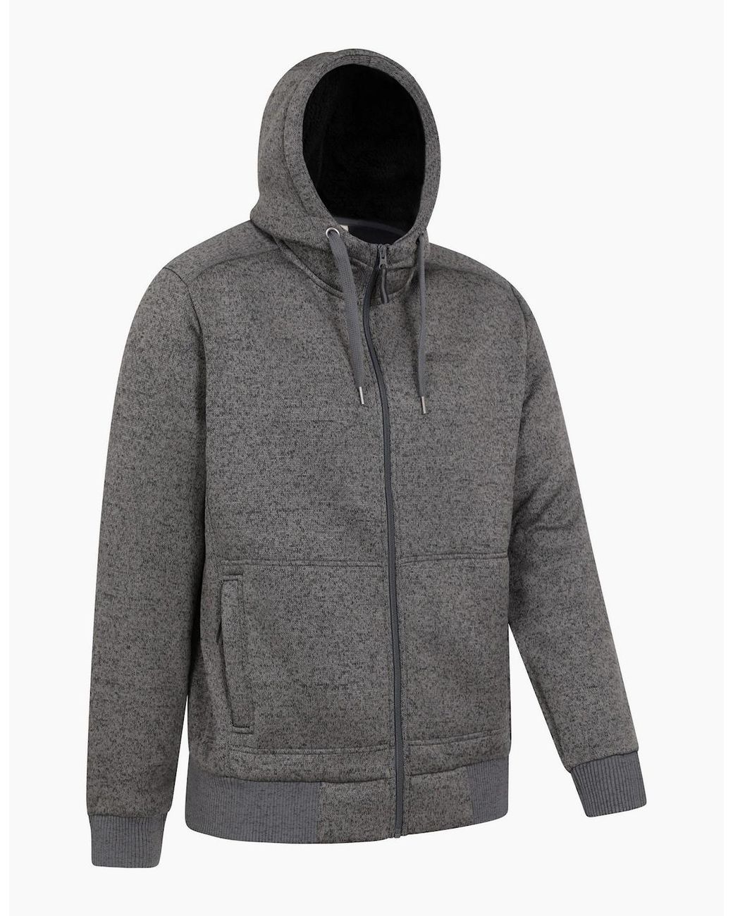 Mountain Warehouse Gray Nevis Ii Faux Fur Hoodie for men