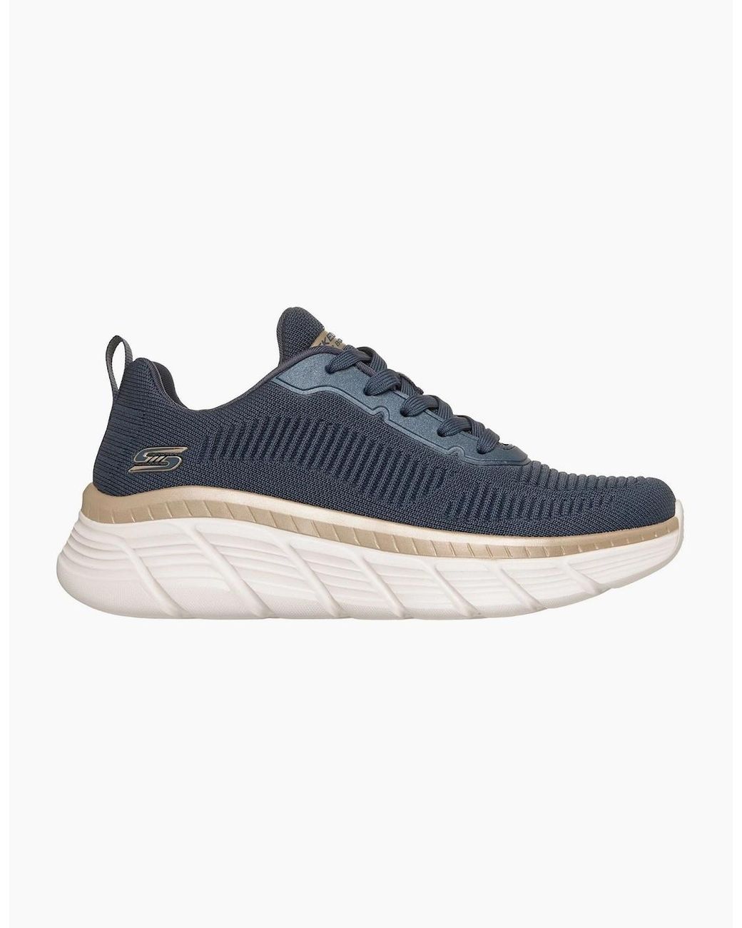 Skechers Blue Bobs B Flex Hi Flying Textile Trainers