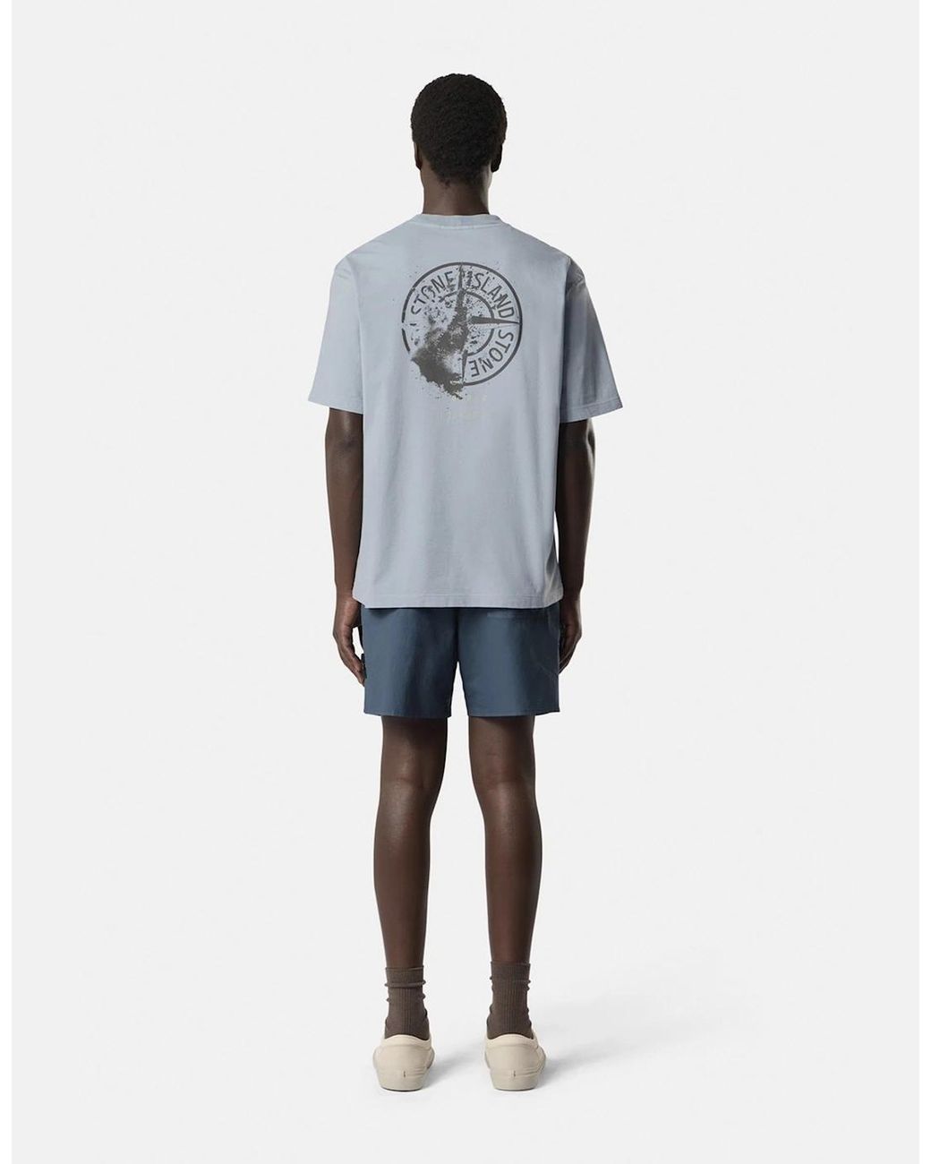 Stone Island Blue Branded 2100001 T-Shirt for men