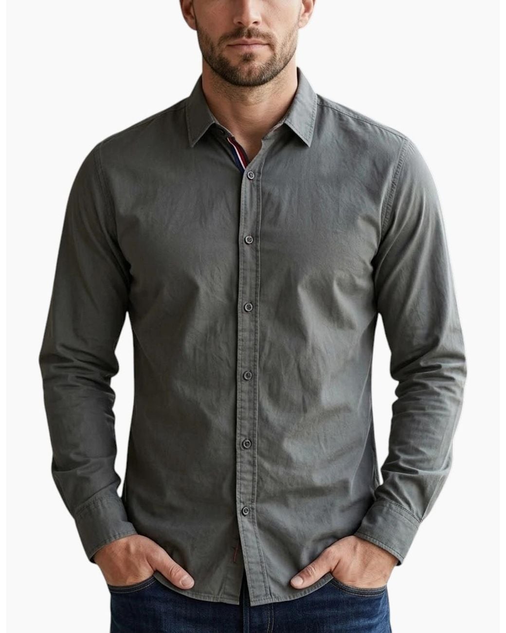 Levi's Gray Levi's Shirts Cotton Long Sleeve Summer Shirt for men