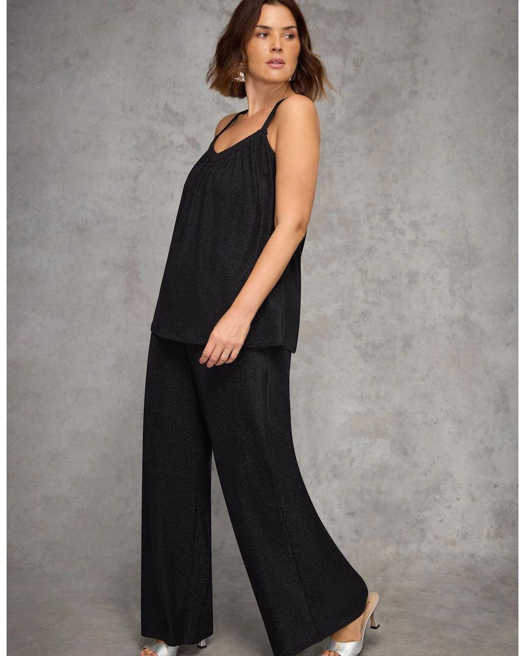 Live Unlimited London Blue Sparkle Jersey Trousers