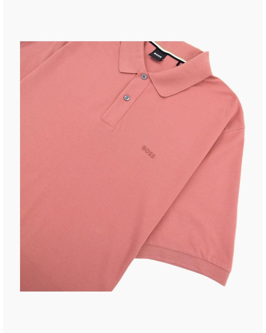 Boss Pink Pallas Embroidered Logo S/S Polo Light 692 for men
