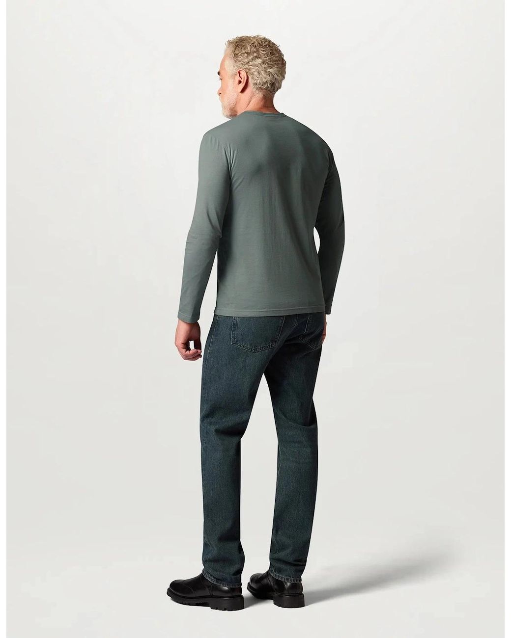 Belstaff Green Long Sleeved Logo T-Shirt for men
