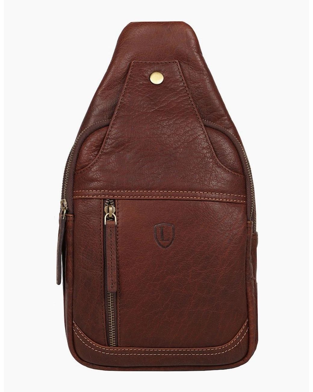 Lakeland Leather Brown Keswick Sling Bag
