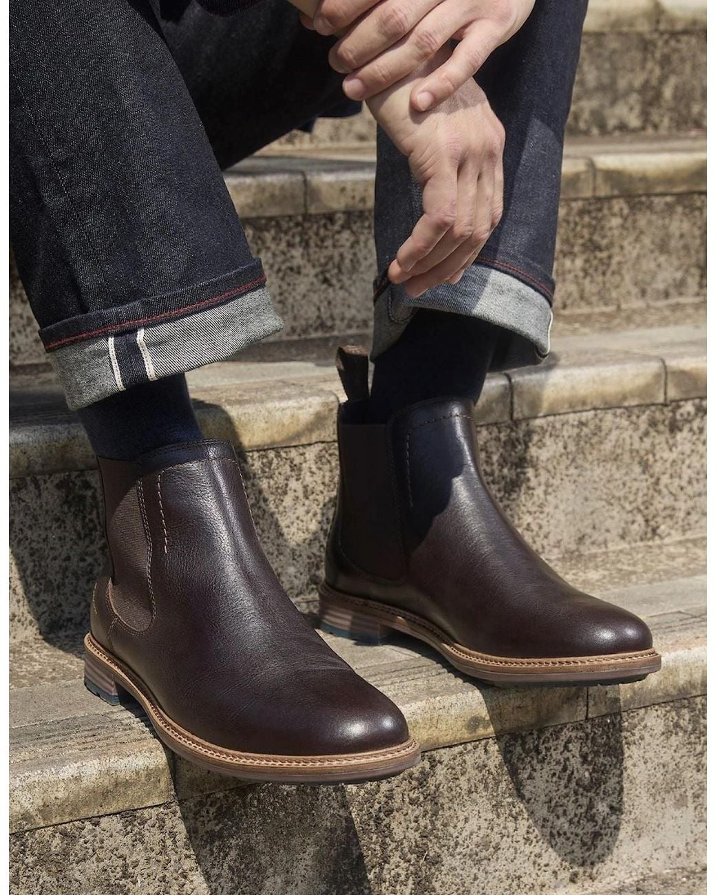 Hush Puppies Brown Justin Leather Chocolate Boots for men