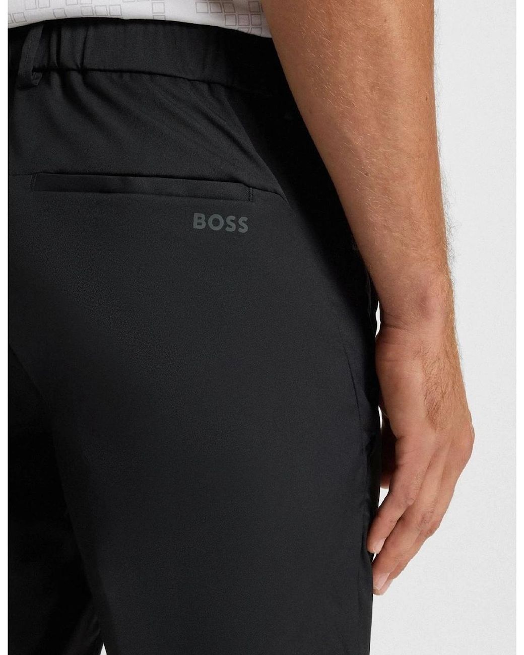 Boss Black Phoenix Slim Solid Patterned Trousers for men