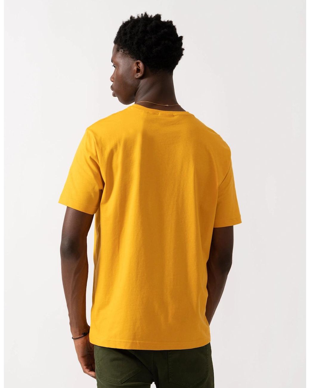 Gant Yellow Regular Fit Short Sleeve Shield Logo T-Shirt for men