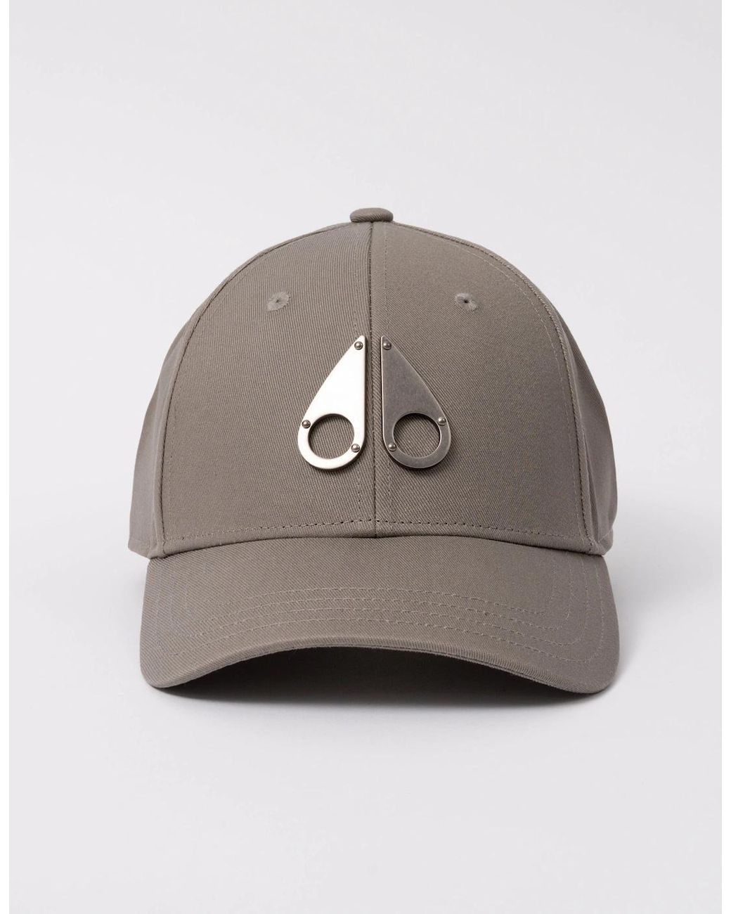 Moose Knuckles Gray Front Logo Icon Cap for men